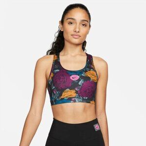 Nike Women Dri-FIT Swoosh Icon Clash Sport Bra DM0637-010 Black Size XS Ex-Small